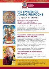Vajrasattva outer, inner, secret and innermost secret & Achi Chokyi Drolma teachings. Sydney, Australia