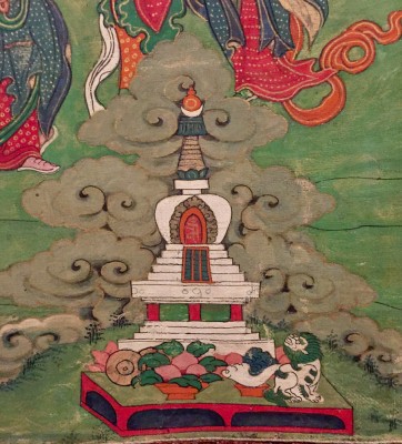 Un hommage : la c&eacute;r&eacute;monie de cr&eacute;mation et la construction du stupa pour les reliques sacr&eacute;es